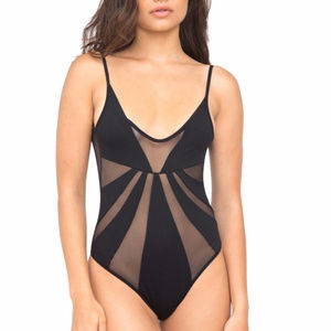 Del Mar Swim Dahlia Maillot Mesh Cutout One Piece